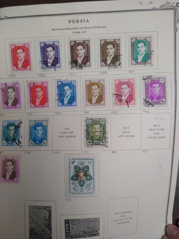 collection on pages Iran 1953-58 QJ: CV $190