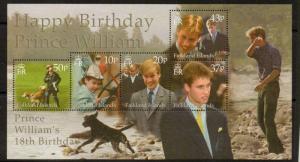 FALKLAND ISLANDS SGMS880 2000 18TH BIRTHDAY OF PRINCE WILLIAM MNH 