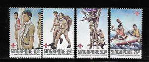 SINGAPORE, 404, MNH, 75TH ANNIV. OF WORLD SCOUTING