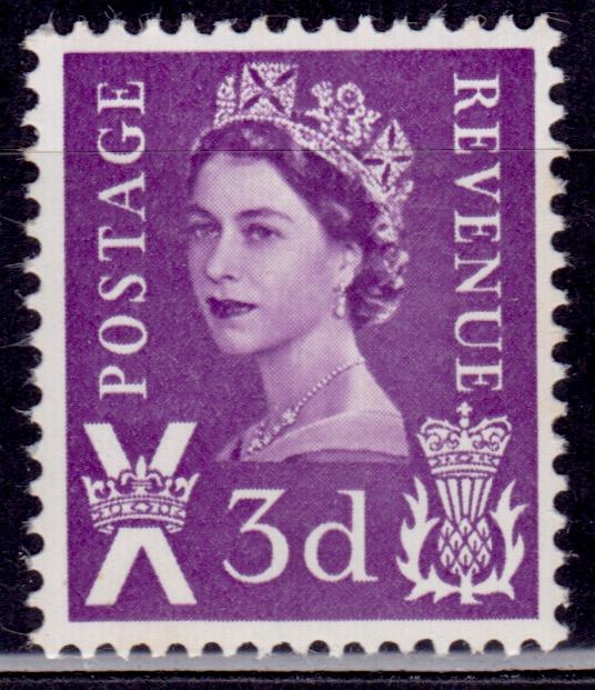 Great Britain, Scotland, 1967-70, QEII, 3p, sc#7, MNH