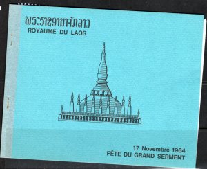 Laos 1964 Souvenir booklet/folder Buddhist Homage Ceremony Imperf MNH 11083