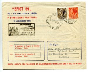 EFIST '59 - Cover launched with a balloon by Salsomaggiore on 10.10.59