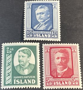 ICELAND # 284-286-MINT/HINGED---COMPLETE SET---1954