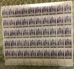 902   13th Amendment 75th Anniversary MNH 3 c Sheet of 50  1940 
