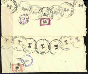 Dominican Republic 1991/2 trio of Registered covers with various rates, charges 