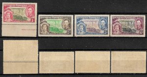 BRITISH SOUTHERN RHODESIA STAMPS 1937, Sc.#38-41. CORONATION. MNH