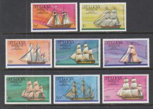 St Lucia 379-386 Ships MNH VF