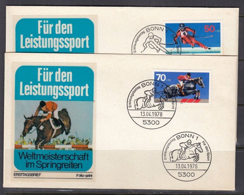 Germany Scott B547-8 Folio FDC - German Sports Foundation