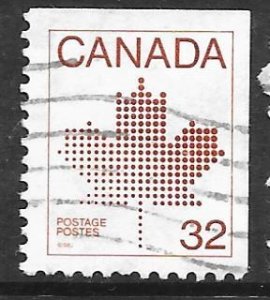 Canada 945: 32c Maple Leaf, used, VF