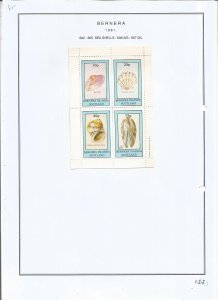 BERNERA -1981 - Sea Shells - Perf 4v Sheet - Mint L H - Private Issue