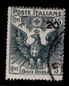 Italy Scott B4 Used 1916 Surcharged Red Cross Semi-Postal stamp