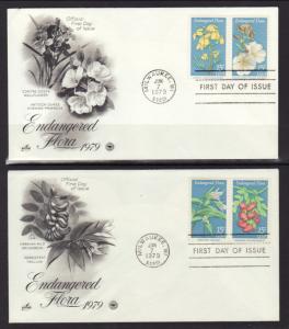 US 1783-1786 Endangered Flora 1979 PCS S/2 U/A FDC