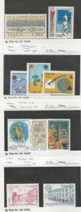 Italy, Postage Stamp, #1337-9, 1573-5, 2130-34 Mint NH, 1978-97