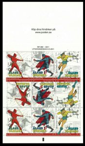 Aland 2011 - Superheroes Cartoons Animations Bklt MNH # 316e