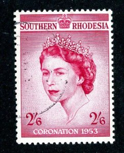 1953 S. Rhodesia Sc.# 80 used cv $7.25  (523 BCXX )