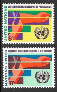 UNITED NATIONS NEW YORK 1967 Development Program Set Sc 164-165 MNH