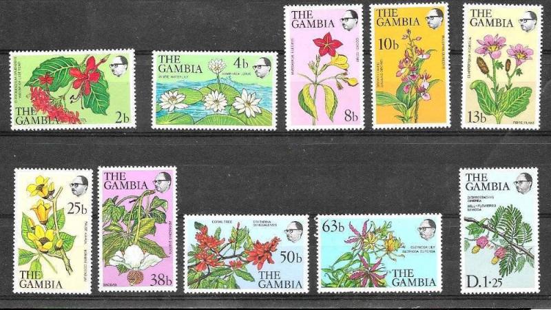 GAMBIA ,AFRICA,BRITISH COMMOWELTH,FLOWERS,MNH