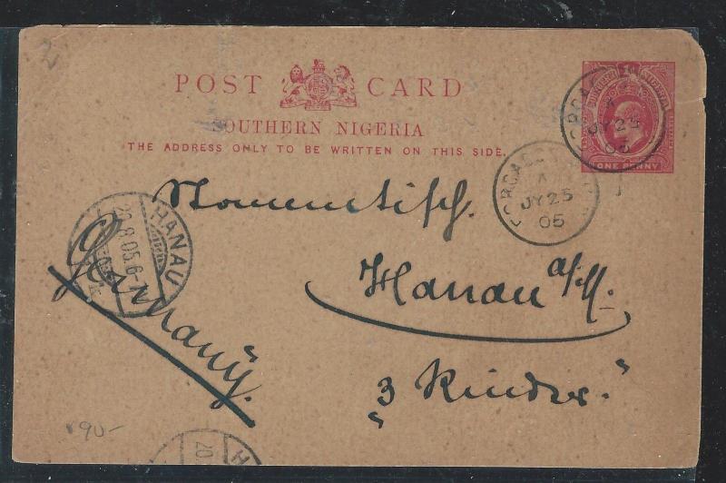 SOUTHERN NIGERIA (P0408B) KE 1D PSC TO GERMANY 1905 WITH MSG