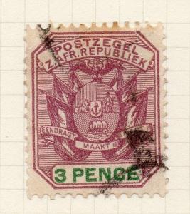 TRANSVAAL 1896 Early Issue Fine Used 3d. 284630