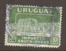 Uruguay Impuesto Encomiendas Tax Stamp Used