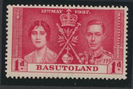 Basutoland SG 15 MUH  light bend showing on reverse Coronation