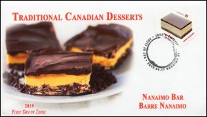 CA19-028, 2019, Traditional Canadian Desserts, Pictorial Postmark, First Day Cov