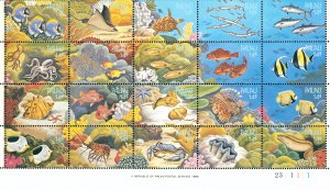 PALAU 103a-b Sheet in 2 pieces   MH  SCV $30.00  BIN $10.00