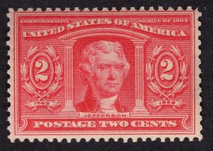 US #324 Fine, w/Original Gum. Never Hinged.