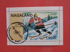 NAGALAND STAMP :1971  WITER OLYMPIC SAPORO'72 JAPAN CTO S/S- VERY RARE
