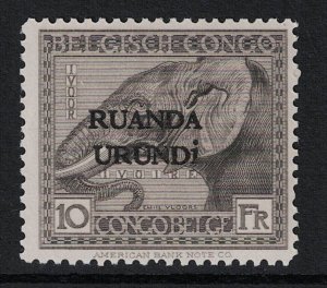 Ruanda-Urundi SC# 23 - 10F Black Mint Light Hinged - S19155