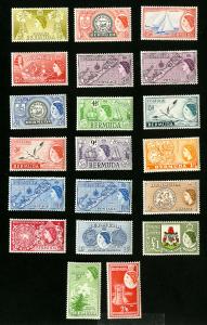 Bermuda Stamps # 143-62 VF OG VLH Set of 20 Scott Value $100.05