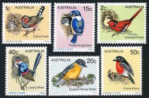 Australia 713-718, MNH. Mi 686-691. Birds 1979: Zebra, Crismon finch,Robin,Wren,