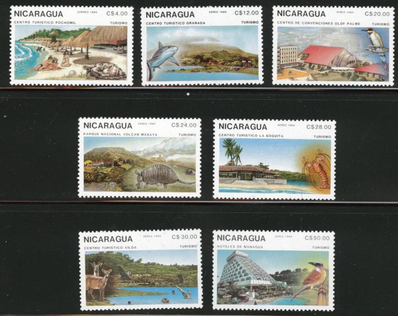 Nicaragua Scott 1757-1763 MNH** 1989 Tourism set