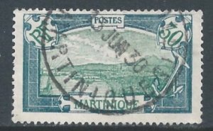 Martinique #80 Used 30c View of Fort-De-France - Slate Blue & Blue Green
