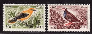 $Lebanon Sc#437-8 M/NH, partial set, Cv. $27