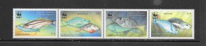 FISH - GRENADA GRENADINES #2294 (SET 2)  WWF MNH