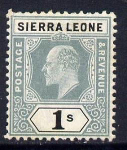 Sierra Leone 1904-05 KE7 MCA 1s green & black mounted...