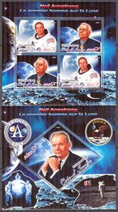 Ivory Coast 2011 Space First Men on Moon Neil Armstrong Sheet + S/S MNH