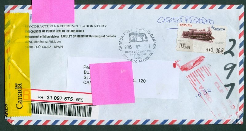 Spain. Cover 2005 Registered. Health, Dep. Microbiology. Custom Seal. Redir. USA