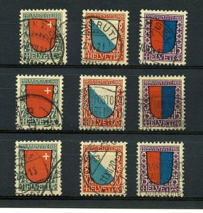 Switzerland #B15-B17 X (3) (SW964) Comp 1920 Semi Postal, Used, FVF, CV$181.50