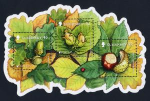 Guernsey 1127a MNH International Year of Forests, Oak, Hazel Nut, Chestnut