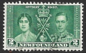 NEWFOUNDLAND 1937 2c KGVI CORONATION Issue Sc 230 VFU