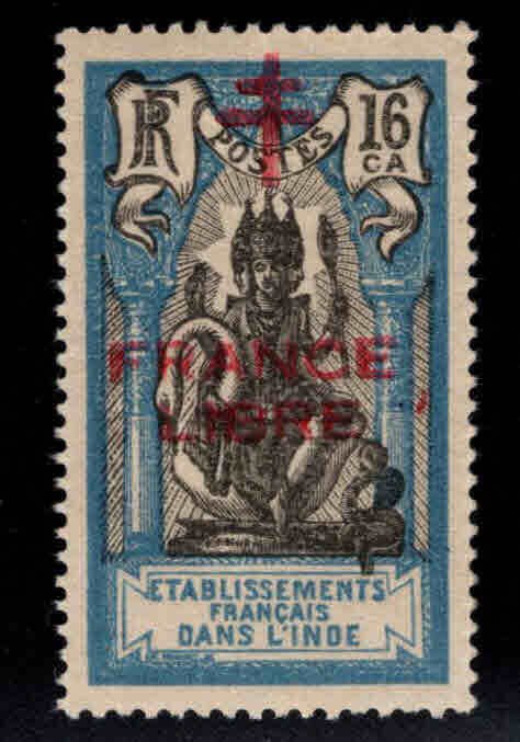 FRENCH INDIA  Scott 161 MH* France Libre overprint on Brahma stamp