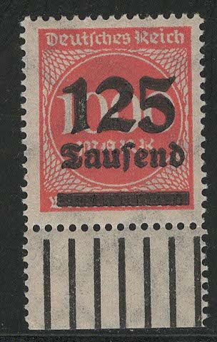 Germany Reich Scott # 255, mint nh, variation rotary print + color