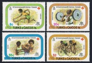 Turks & Caicos 355-358,359,MNH.Michel 400-403,Bl.12. Commonwealth Games 1978.