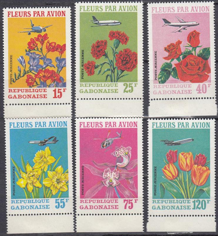 Gabon - 1971 Flowers and Fiance Sc# 109/111 - MNH (143)