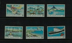 New Zealand: 1989, New Zealand Heritage (series 3) The Sea, MNH Set
