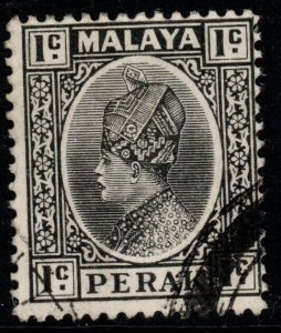 MALAYA PERAK SG88 1936 1c BLACK FINE USED