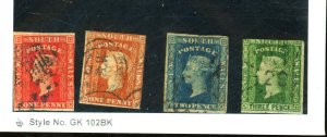 NEW SOUTH WALES #32 32A 33-4 USED FVF Cat $196