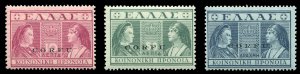 Italian WWII Occupation, Corfu #Sass. 35-37 Cat€150, 1941 set of three, nev...